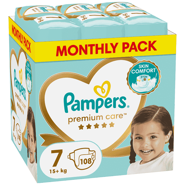 Pampers Premium Care N.7 15+kg 108τεμ