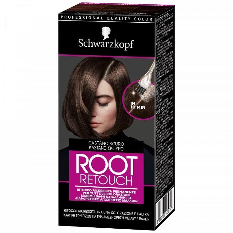 Schwarzkopf Root Retouch Kit Καστανό Σκούρο 10ml