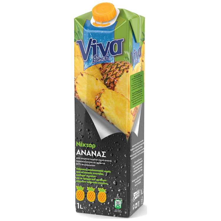 Viva Fresh Χυμός Ανανάς Νέκταρ 1lt