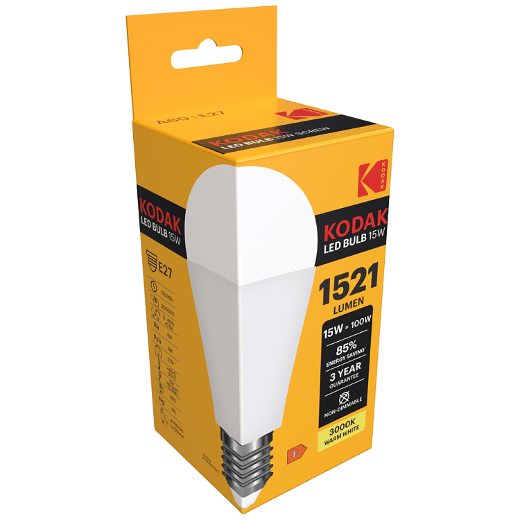 Kodak Λάμπα Led Warm A60 E27 15W