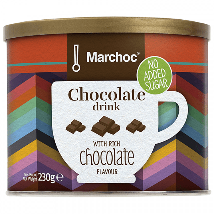 Marchoc Σοκολάτα Γάλακτος 0% Ζάχαρη Χωρίς Γλουτένη 230gr