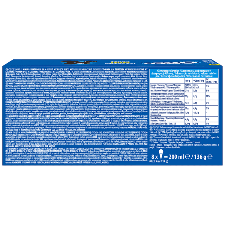 Oreo Παγωτό Μini Cones 8τεμ 140gr 200ml