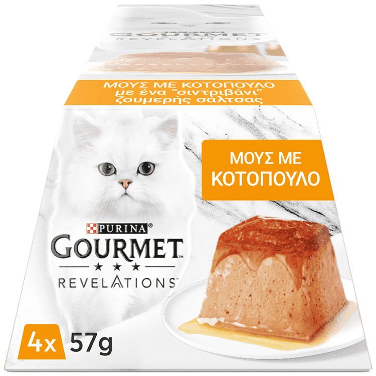 Gourmet Revelations Υγρή Τροφή Γάτας Κοτόπουλο 4x57gr