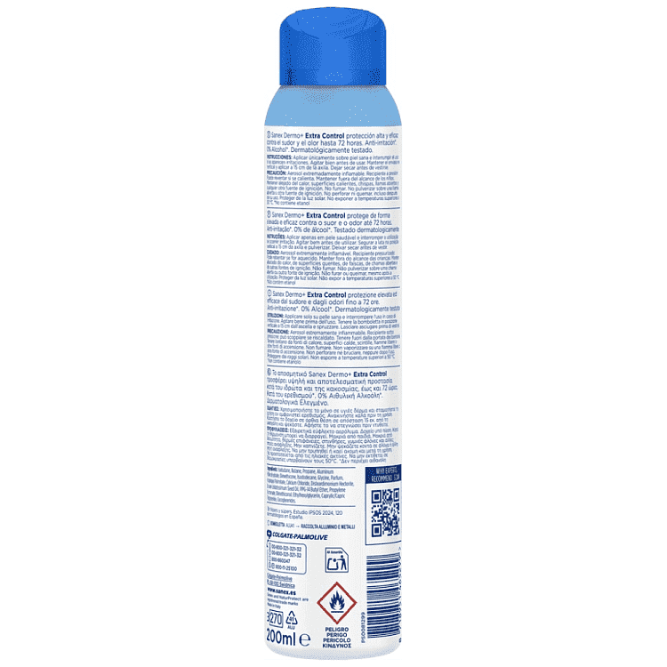 Sanex Αποσμητικό Spray Dermo Extra Control 200ml