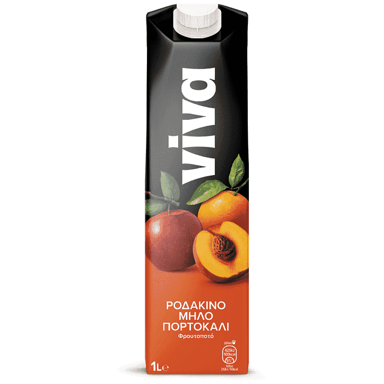 Viva Fresh Φρουτοποτό Ροδάκινο-Μήλο-Πορτοκάλι 1lt