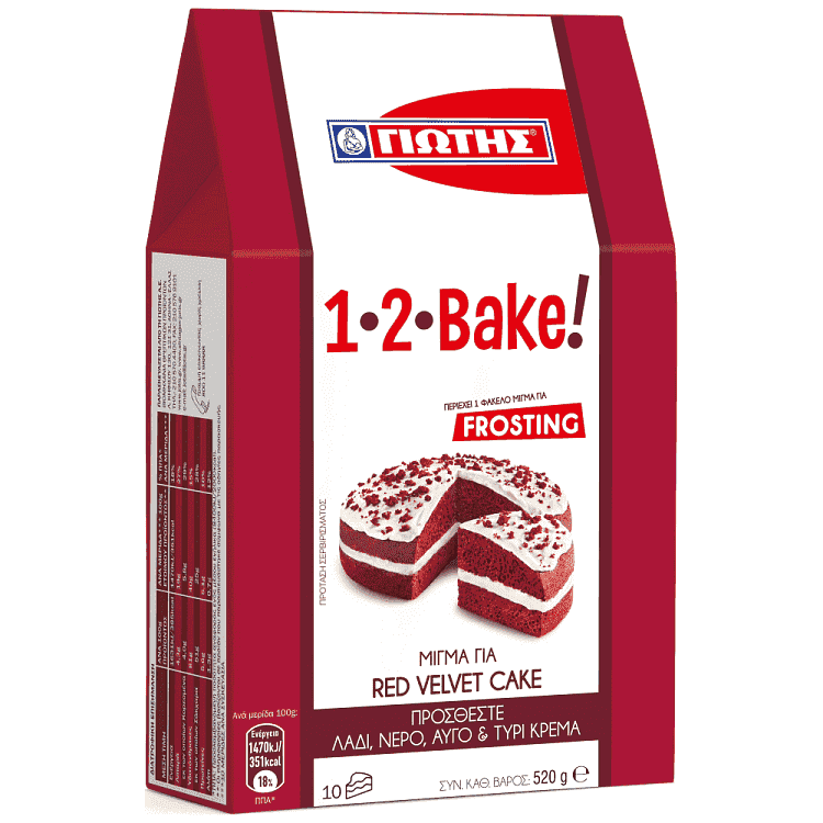 Γιώτης Bake 1-2 Μίγμα για Red Velvet 520gr