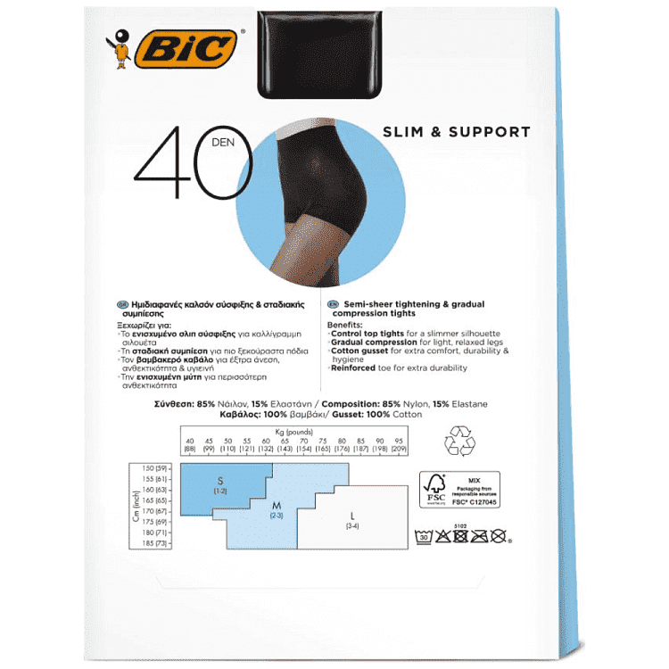 Bic Panty Slim & Support 40L