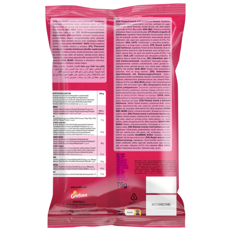 SN Natuchips Γεύση Barbeque 75gr