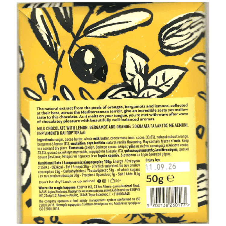 Esophy Lemon Bergamot & Orange 50gr