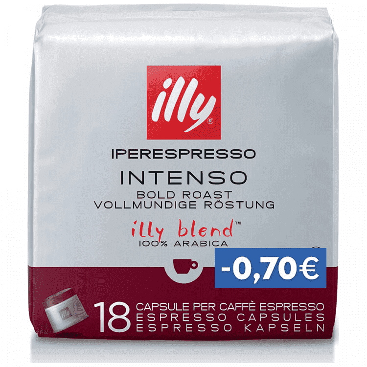 Illy Καφές Κάψουλες Iperespresso Cube Intenso 18Τεμ. (-0,70)