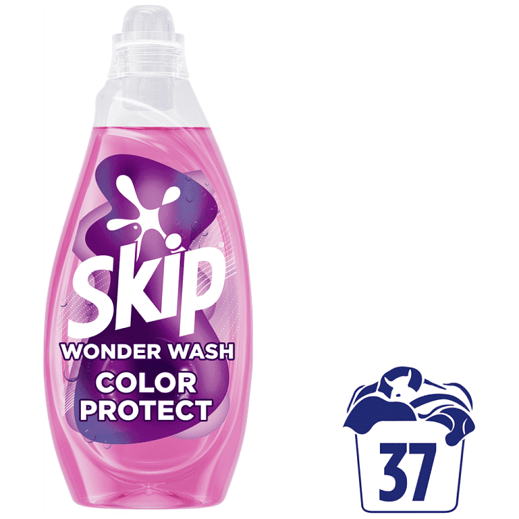 Skip Wonder Wash Υγρό Απορρυπαντικό Πλυντηρίου Color Protect 37μεζ 1,524lt