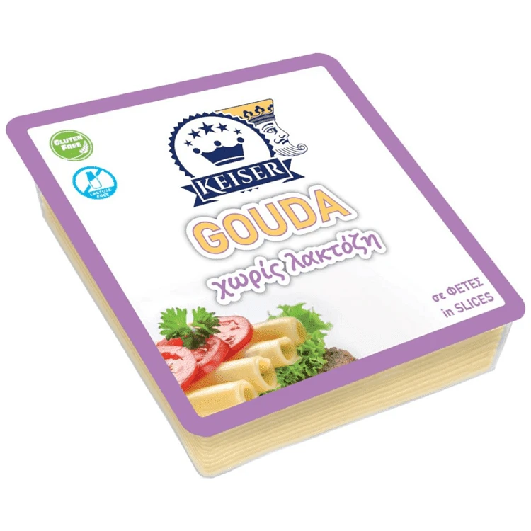 Keiser Gouda 48% Σε Φέτες Χωρίς Λακτόζη 200gr
