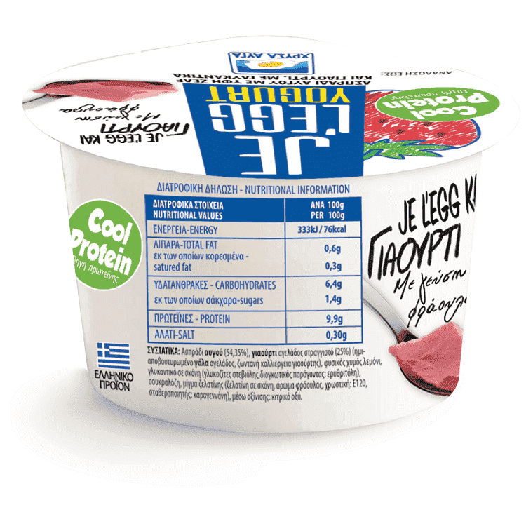 Je L'Egg Ασπράδι Αυγού & Γιαούρτι Φράουλα 150gr