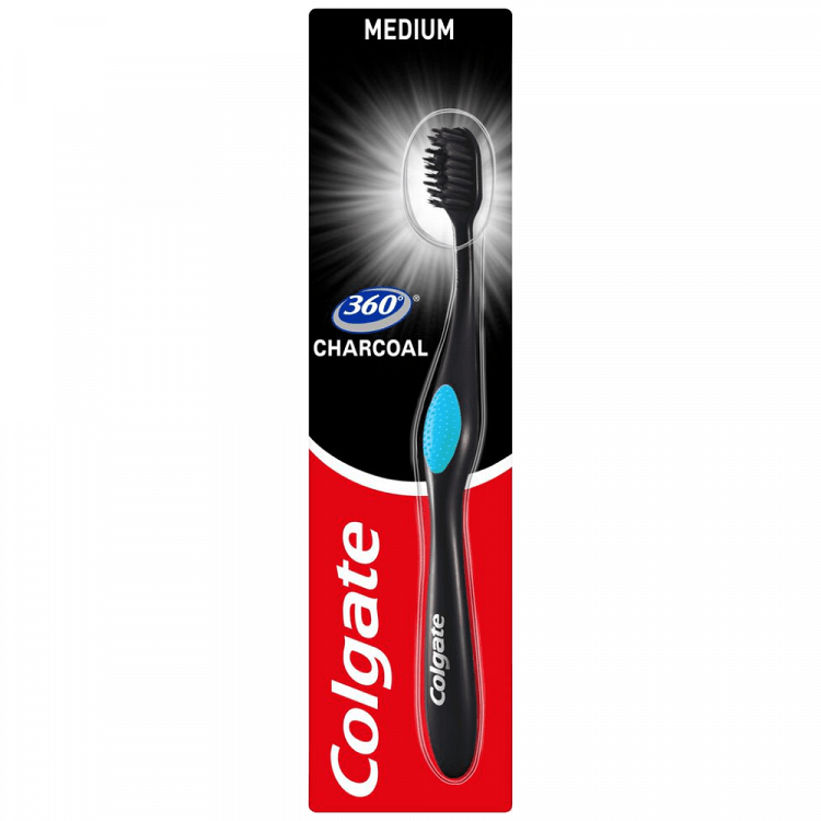 Colgate 360 Black Οδοντόβουρτσα Medium
