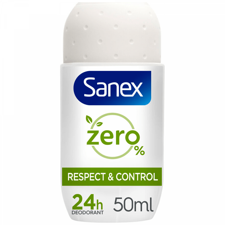 Sanex Zero% Respect & Control Αποσμητικό Roll-on 50ml