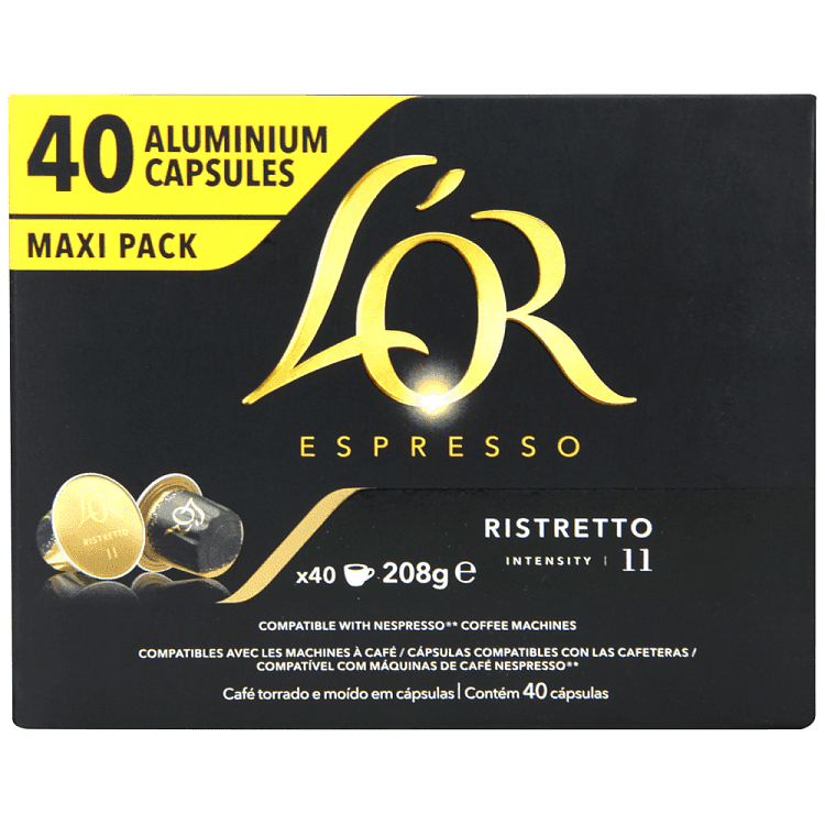 L'OR Κάψουλες Espresso Ristretto Συμβατές Με Μηχανές Nespresso* 40τεμ