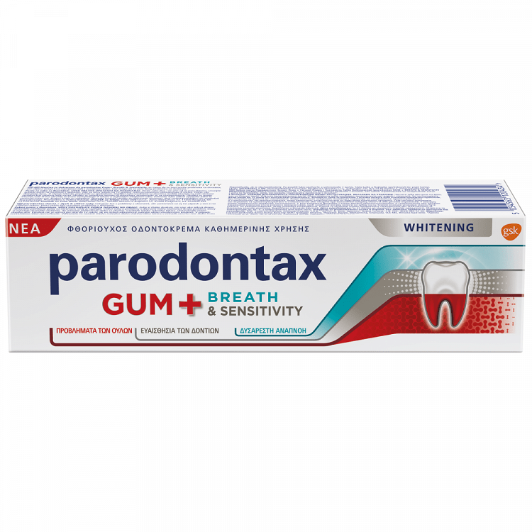 Parodontax Οδοντόκρεμα Gum + Breath White 75ml