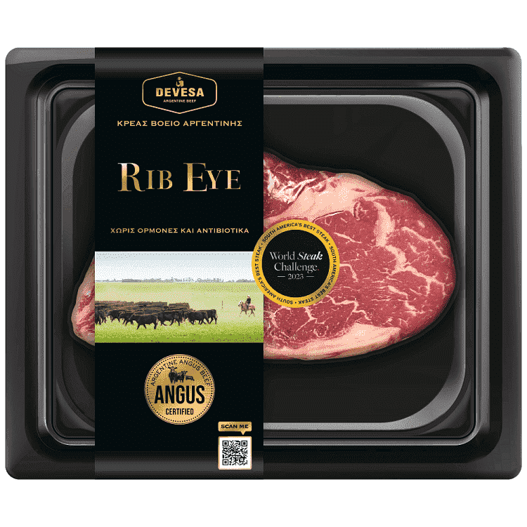 Angus Μπριζόλα Άνευ Οστού Rib Eye Αργεντινής 240gr