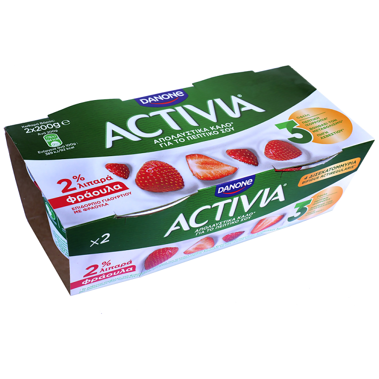 Activia Φράουλα 2x200gr