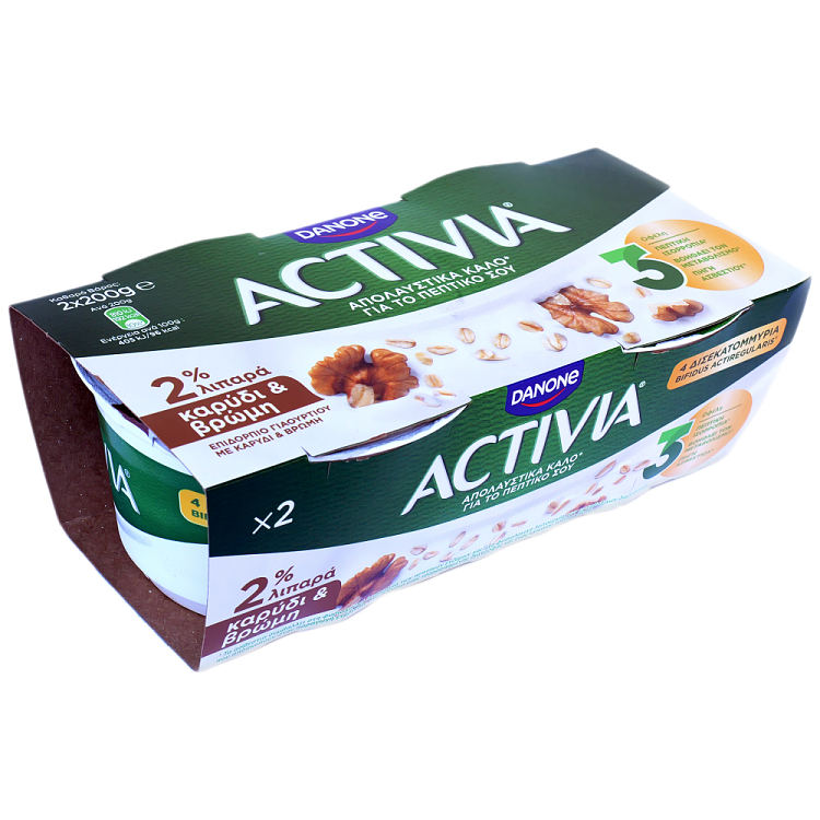 Activia Καρύδι & Βρώμη 2x200gr