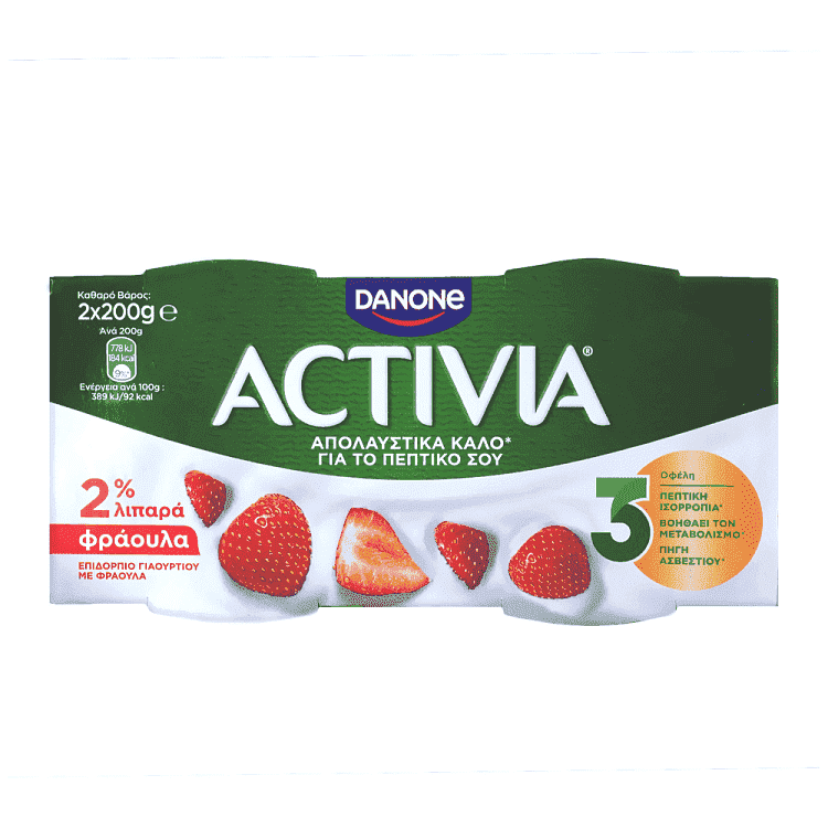Activia Φράουλα 2x200gr