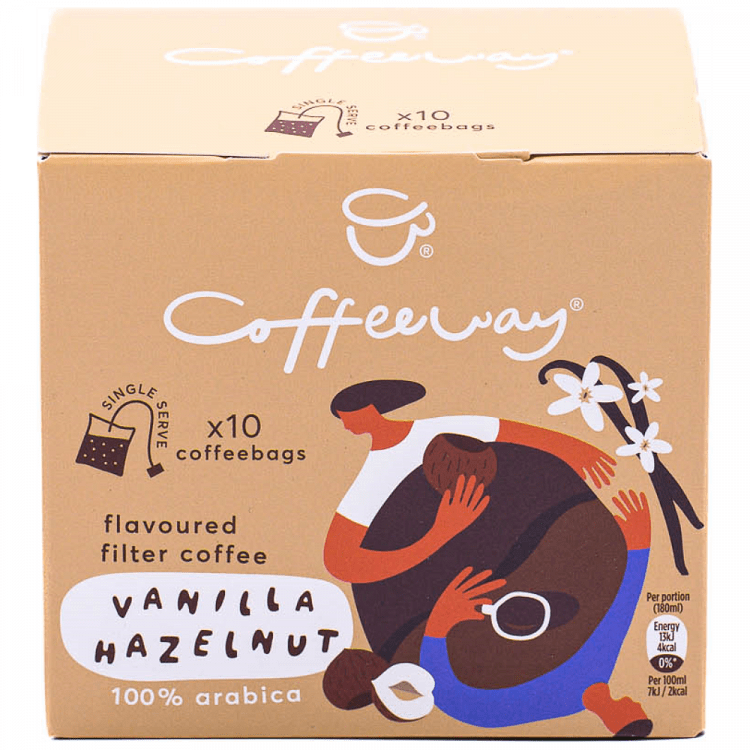 Coffeeway Καφές Φίλτρου Ατομικές Μερίδες Vanilla Hazel 10τεμ 7,5gr