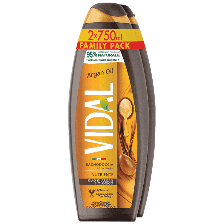 Vidal Shower Gel Argan 2x750ml