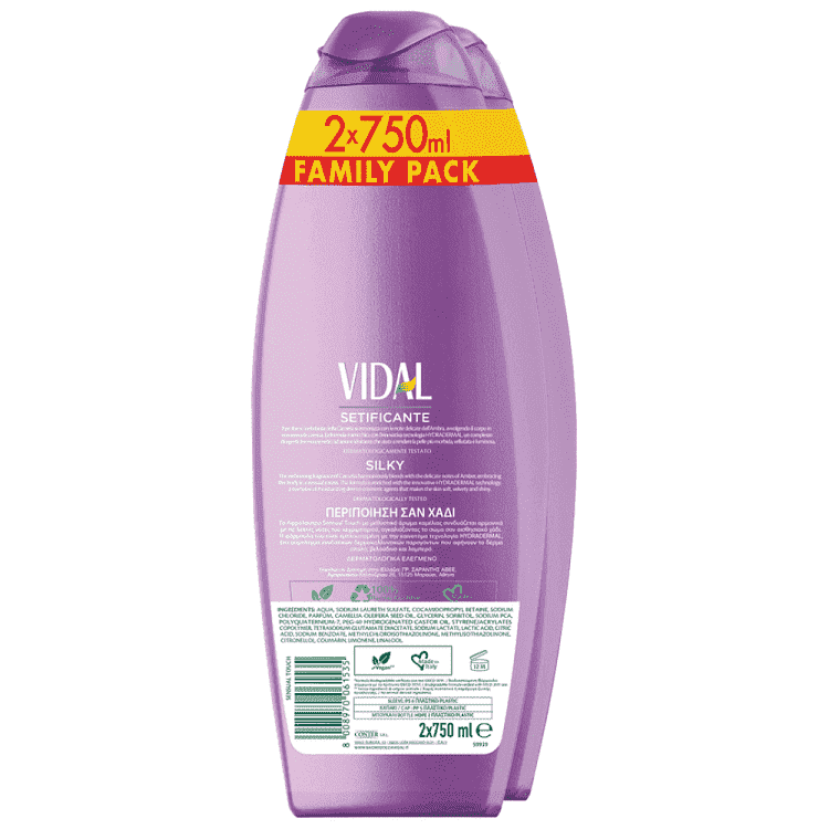 Vidal Shower Gel Sensitive Touch 2x750ml