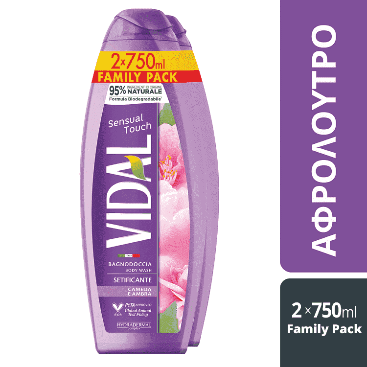 Vidal Shower Gel Sensitive Touch 2x750ml