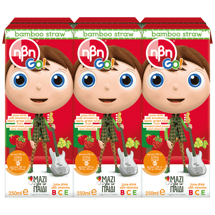 HBH Go! Red Φρουτοποτό 250ml 6τεμ.