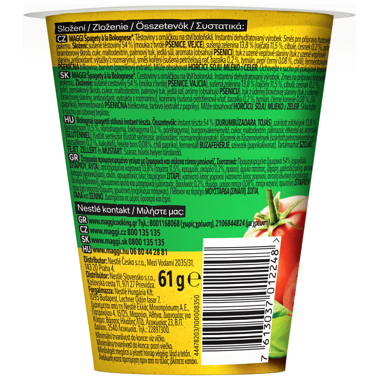 Maggi Cup Pasta Spaghetti Bolognese 61gr