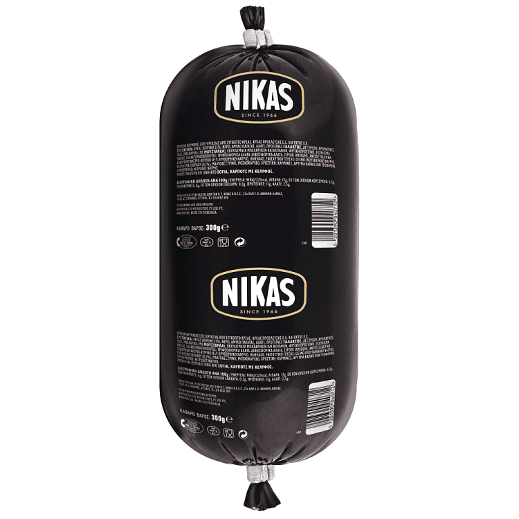 Nikas Σαλάμι Σκορδάτο Χωρίς Γλουτένη 300gr