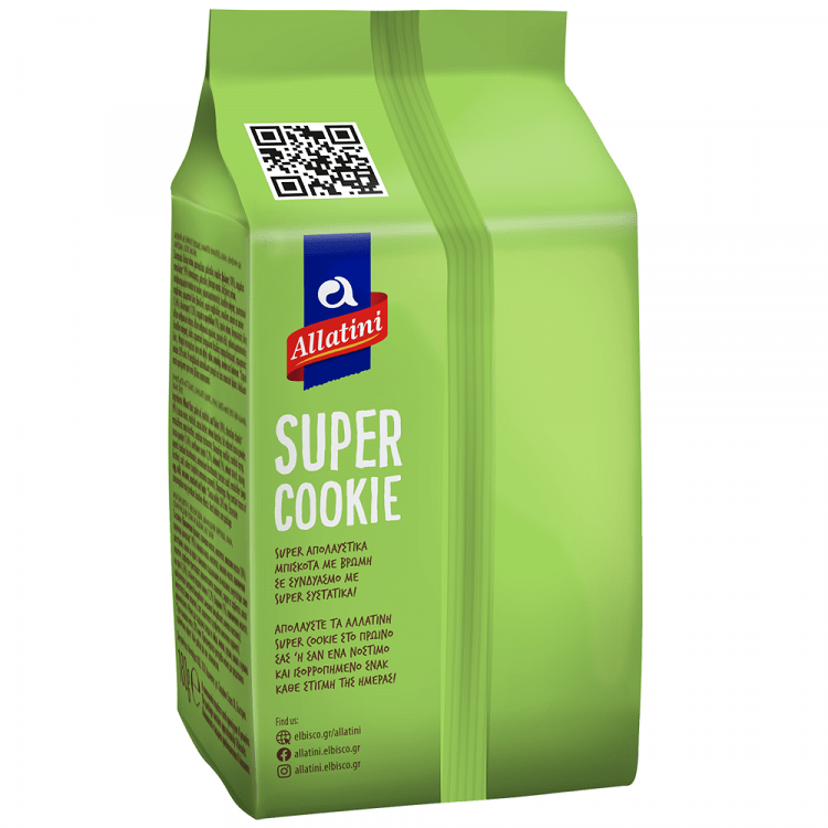 Αλλατίνη Μπισκότα Super Cookie Χωρίς Ζάχαρη 180gr