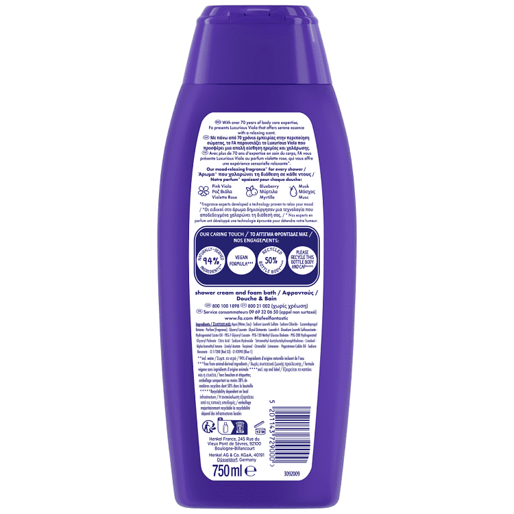 Fa Αφρόλουτρο Luxurious Moments 750ml