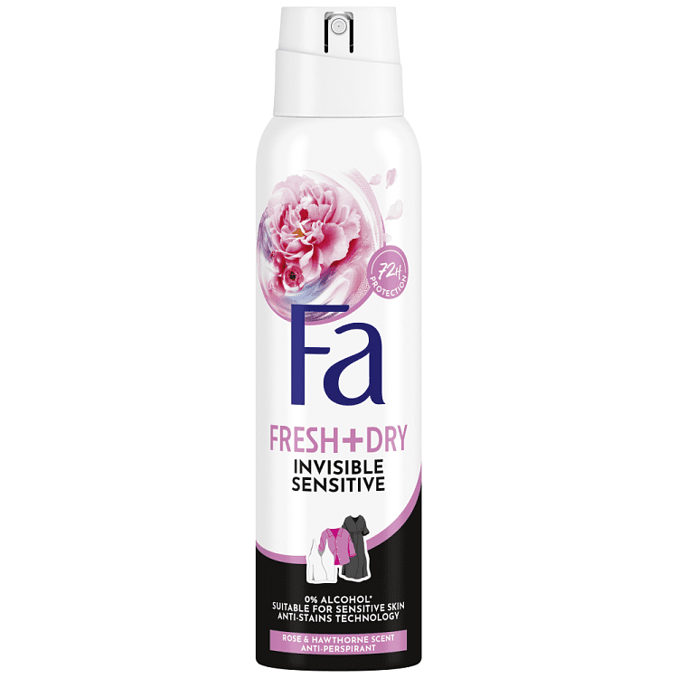 Fa Αποσμητικό Σώματος Σπρέι Invisible Sensitive 150ml