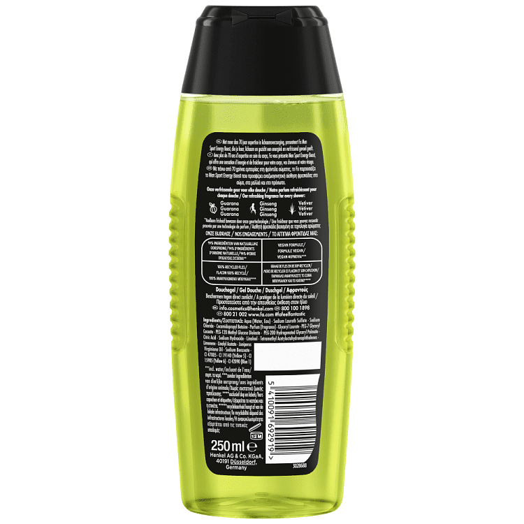 Fa Αντρικό Αφρόλουτρο Sport Double Power, Power Boost 250ml