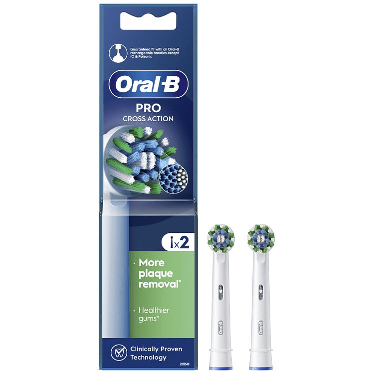 Oral-B Cross Action Κεφαλές Οδοντόβουρτσας x2