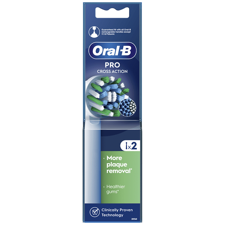 Oral-B Cross Action Κεφαλές Οδοντόβουρτσας x2