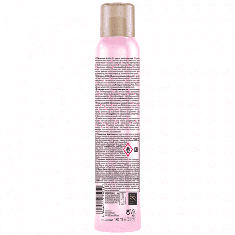 Wellaflex Dry Shampoo Spray Sensual Rose 180ml