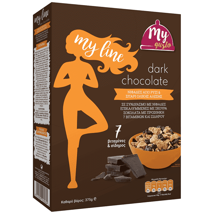 My Gusto My Line Dark Chocolate Δημητριακά 375gr