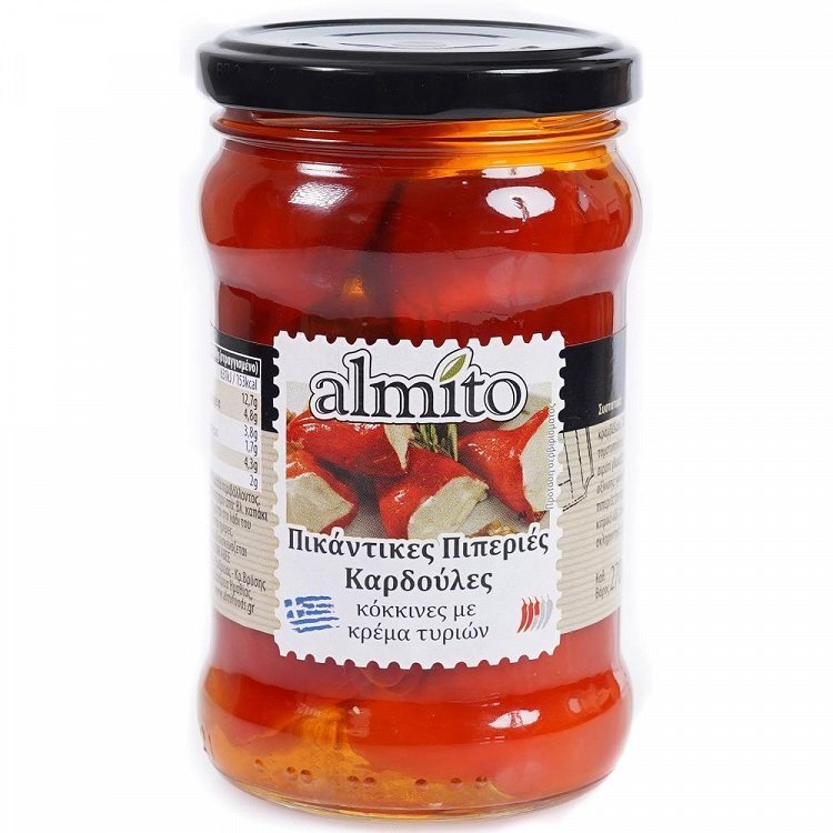 Almito Πιπεριές Πικάντικες Καρδούλες Κόκκινες Με Κρέμα Τυριών 270gr