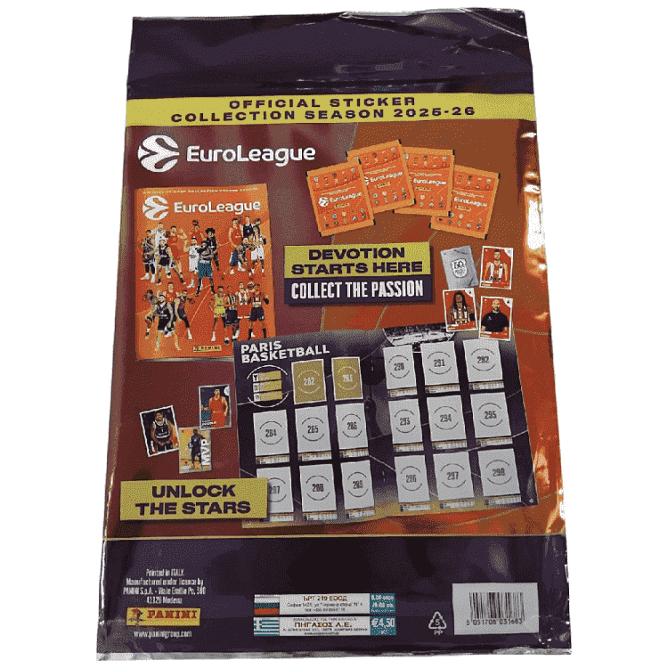 Panini Euroleaque 2026 Starter Aυτοκόλλητα 4 Φακελάκια