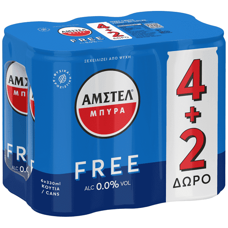 ΑΜΣΤΕΛ Free Μπίρα Κουτί 330ml 4+2 Δώρο