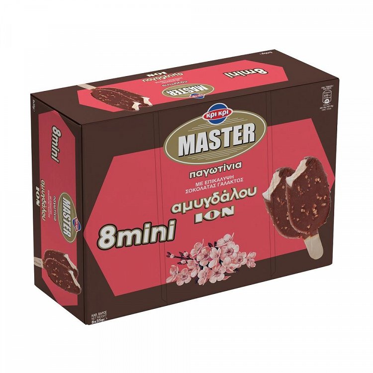 Κρι-Κρι Παγωτό Master Mini ΙΟΝ Γάλακτος 8τεμ 280gr