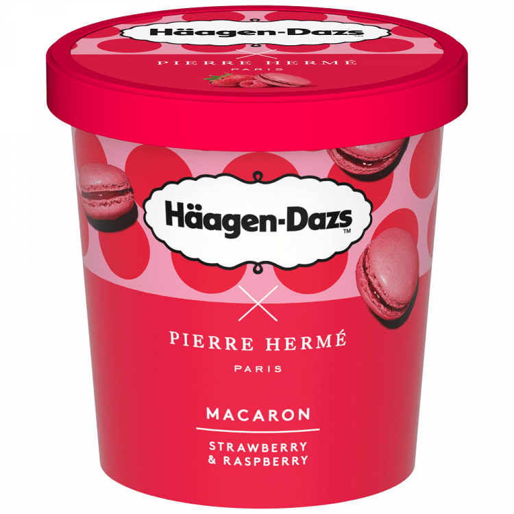 Haagen-Dazs Macaron Φράουλα Βατόμουρο 420ml 364gr