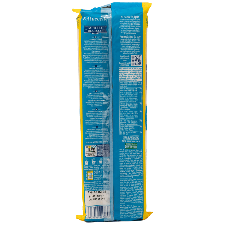 De Cecco Fettuccelle No 6 500gr
