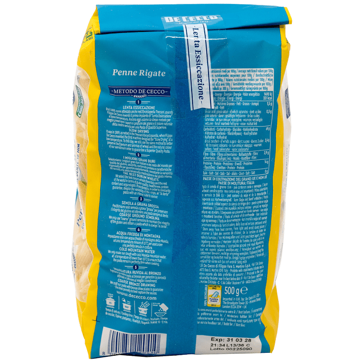 De Cecco Penne Rigate 500gr