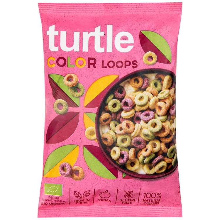 Turtle Τραγανά Δακτυλίδια Δημητριακών Bio Χωρίς Γλουτένη 40gr