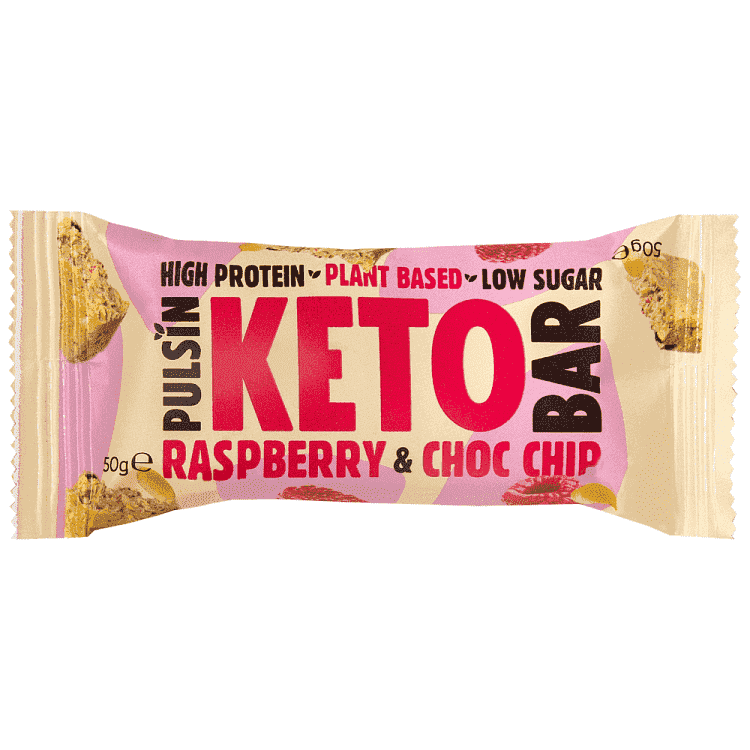 Pulsin Μπάρα Keto Σοκολάτα Φιστίκι & Rasberry Χωρίς Γλουτένη 50gr