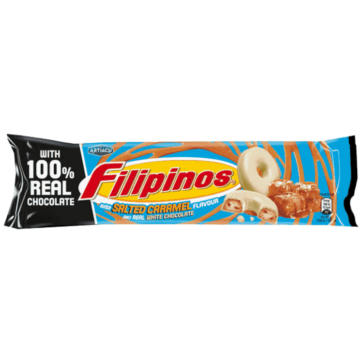 Filipinos Μπισκότα Salted Caramel Με Λευκή Σοκολάτα 118gr